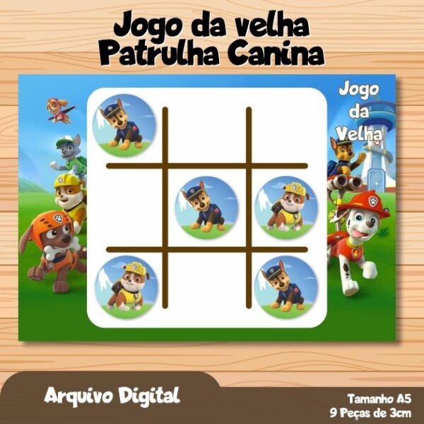 jogo da Velha Patrulha canina